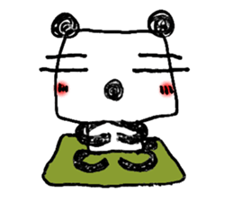 Feeling manner heart of panda sticker #292419