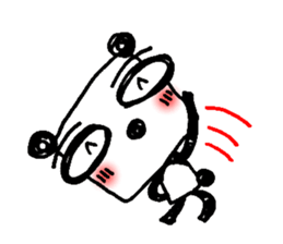 Feeling manner heart of panda sticker #292423