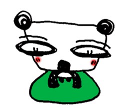 Feeling manner heart of panda sticker #292424