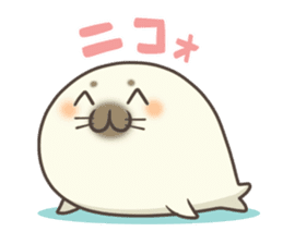 Cute Baby Harbor seal !! sticker #292665