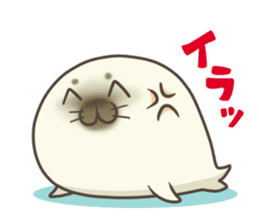 Cute Baby Harbor seal !! sticker #292666
