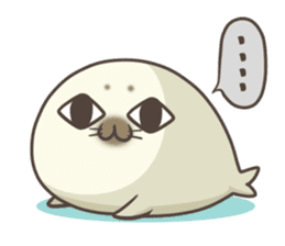 Cute Baby Harbor seal !! sticker #292670
