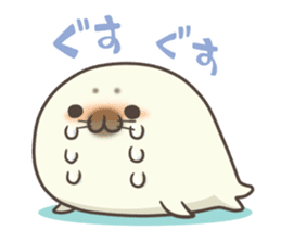 Cute Baby Harbor seal !! sticker #292671