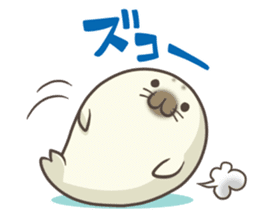Cute Baby Harbor seal !! sticker #292676