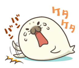 Cute Baby Harbor seal !! sticker #292686