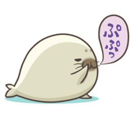 Cute Baby Harbor seal !! sticker #292689