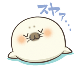 Cute Baby Harbor seal !! sticker #292691
