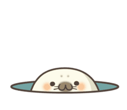 Cute Baby Harbor seal !! sticker #292693