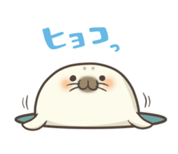 Cute Baby Harbor seal !! sticker #292694