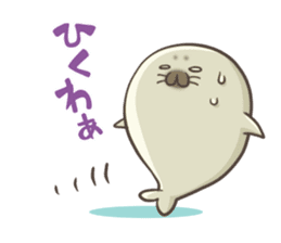 Cute Baby Harbor seal !! sticker #292698