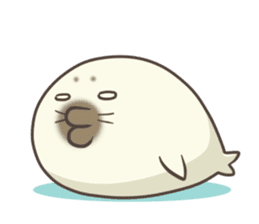 Cute Baby Harbor seal !! sticker #292702