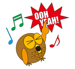 circle face 2 owl sticker #293947