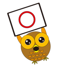 circle face 2 owl sticker #293952