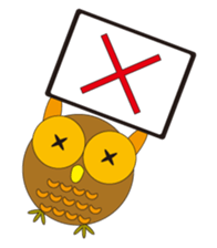 circle face 2 owl sticker #293953