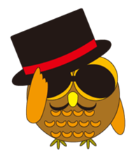 circle face 2 owl sticker #293956