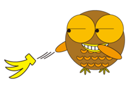 circle face 2 owl sticker #293966