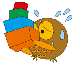 circle face 2 owl sticker #293967