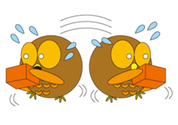 circle face 2 owl sticker #293968