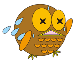 circle face 2 owl sticker #293971