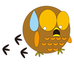 circle face 2 owl sticker #293972