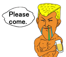 Pleasant friends and Mr.haru.(english) sticker #295312