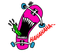 Monster mouse and skate boards sticker #296088