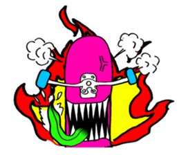 Monster mouse and skate boards sticker #296095