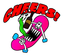 Monster mouse and skate boards sticker #296099