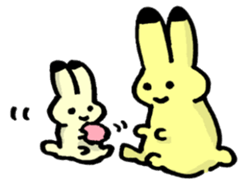 yasashii rabbit sticker #297965