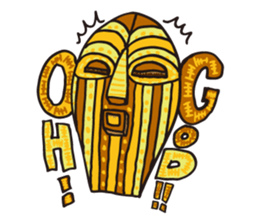 African masks sticker #298871