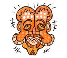 African masks sticker #298890