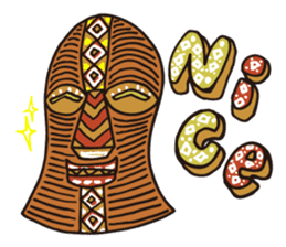 African masks sticker #298892