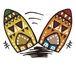 African masks sticker #298893