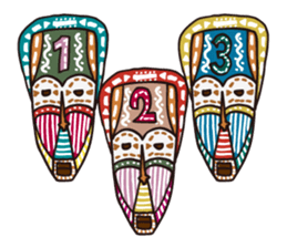 African masks sticker #298896