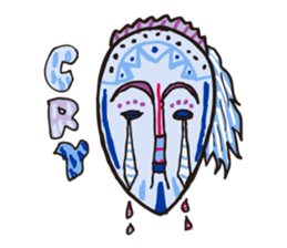 African masks sticker #298897
