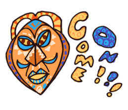 African masks sticker #298904