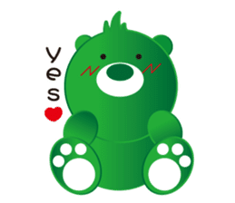 Greeen Bear sticker #299751