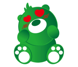 Greeen Bear sticker #299768