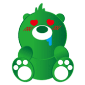 Greeen Bear sticker #299784