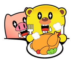 Pp Bear and Pants Pig sticker #302765