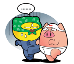 Pp Bear and Pants Pig sticker #302766