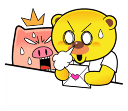 Pp Bear and Pants Pig sticker #302770