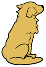 Chobi the GoldenRetriever sticker #303105
