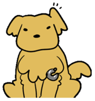 Chobi the GoldenRetriever sticker #303114
