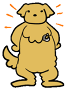 Chobi the GoldenRetriever sticker #303120