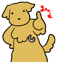 Chobi the GoldenRetriever sticker #303127
