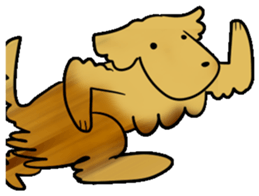 Chobi the GoldenRetriever sticker #303129