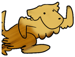 Chobi the GoldenRetriever sticker #303129