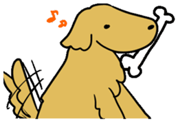 Chobi the GoldenRetriever sticker #303136