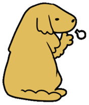 Chobi the GoldenRetriever sticker #303140